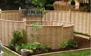 oak curved fencing